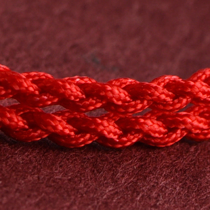 Buddha Stonesひょうたん桃の木ロープ調節可能な富と幸運ブレスレット - image 8