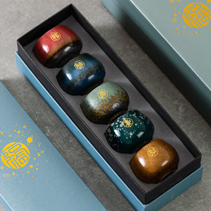 Buddha Stones手描きフーキャラクターセラミックティーカップカンフーティーカップギフトボックス付き - image 8