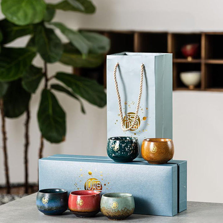 Buddha Stones手描きフーキャラクターセラミックティーカップカンフーティーカップギフトボックス付き - image 11