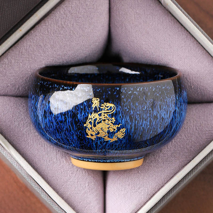 Buddha Stones中国干支 午年 陶器 ティーカップ カンフーティーカップ 135ml - ドラゴン 7.5cm*4.8cm*135ml - image 5