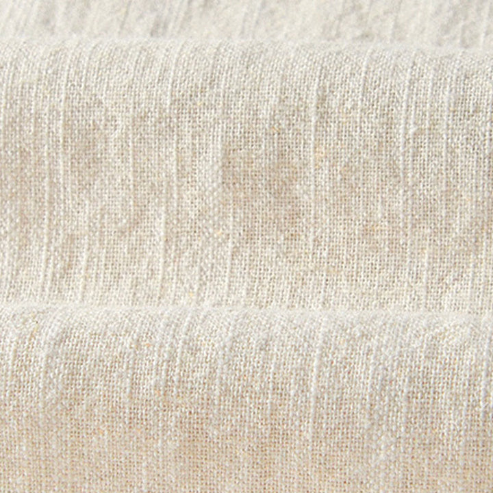 Buddha Stones秋冬 無地 ドローストリング ジッパー メンズ リネン ワイドレッグパンツ ポケット付き - image 31