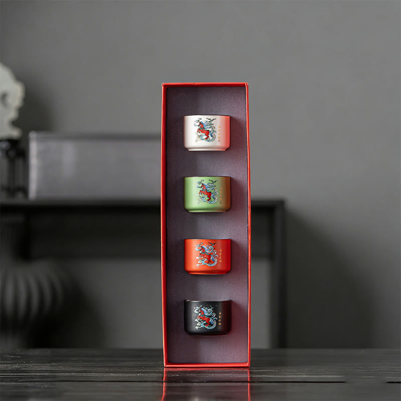 Buddha Stones午年 手描き 陶器 ティーカップ カンフー ティーカップ  - image 9