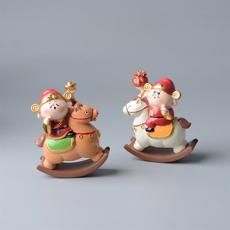 馬年用Buddha Stones富の神 金運成就豊かさデスク装飾 - image 0