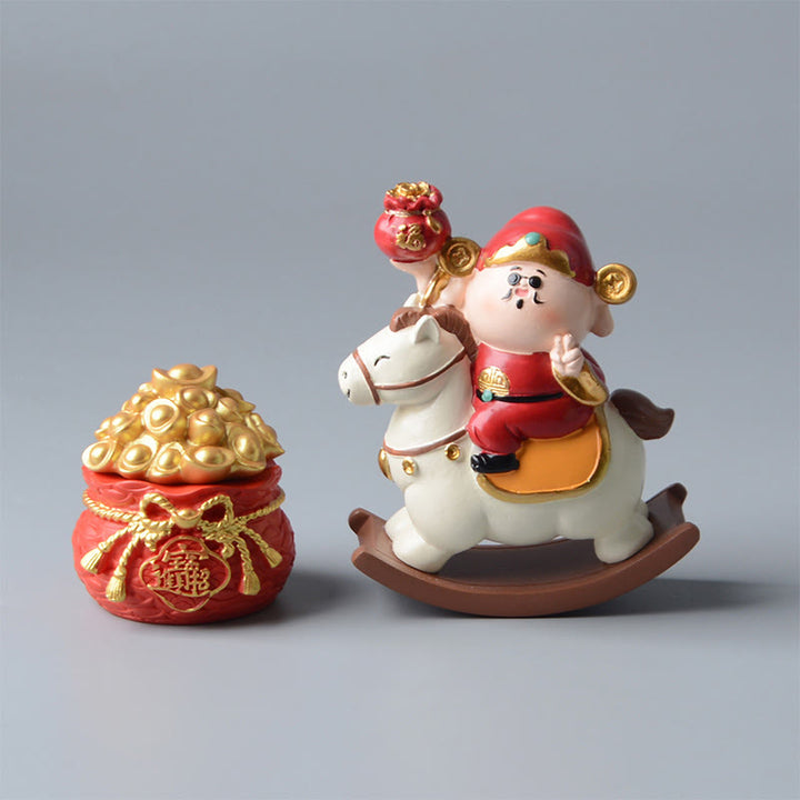 馬年用Buddha Stones富の神 金運成就豊かさデスク装飾 - image 15