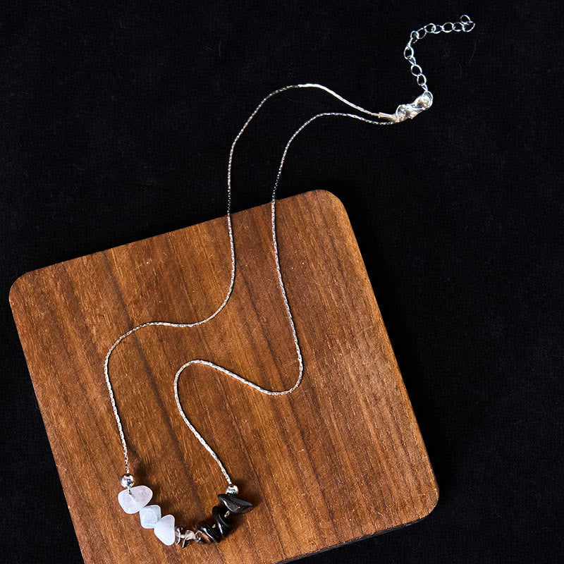 Buddha Stonesブラックオブシディアン スモーキークォーツ ガーネット アクアマリン ストロベリークォーツ ピンククリスタル ストレングスネックレスペンダント - image 3