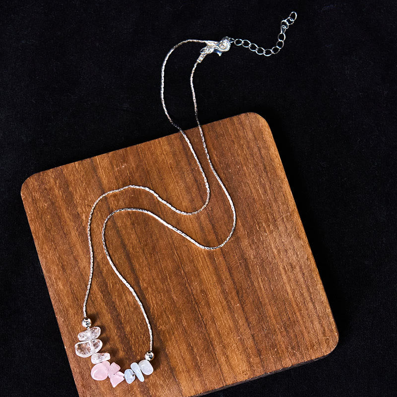 Buddha Stonesブラックオブシディアン スモーキークォーツ ガーネット アクアマリン ストロベリークォーツ ピンククリスタル ストレングスネックレスペンダント - image 11