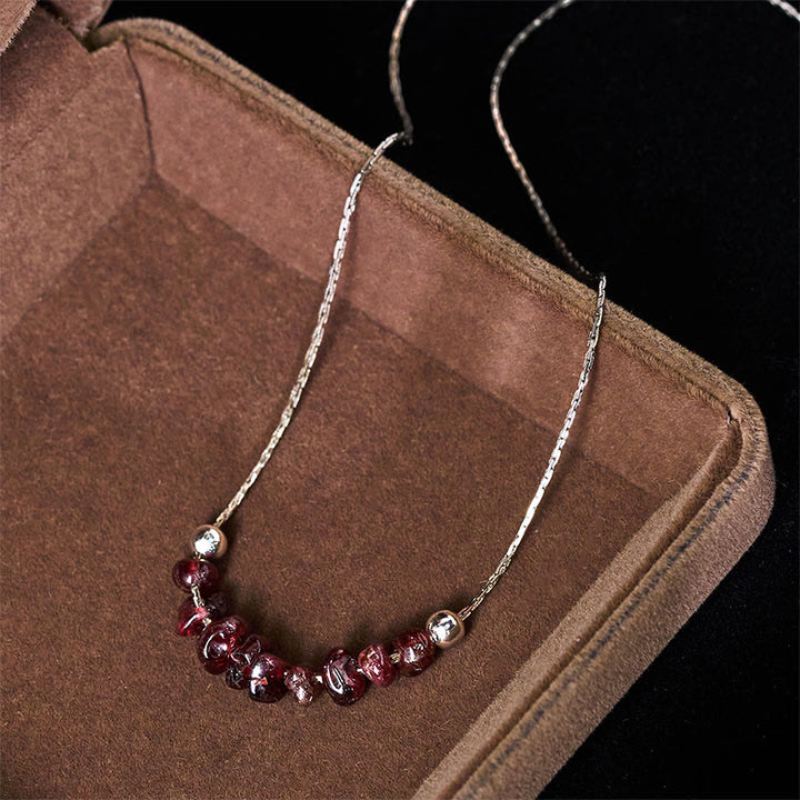 Buddha Stonesブラックオブシディアン スモーキークォーツ ガーネット アクアマリン ストロベリークォーツ ピンククリスタル ストレングスネックレスペンダント - image 16