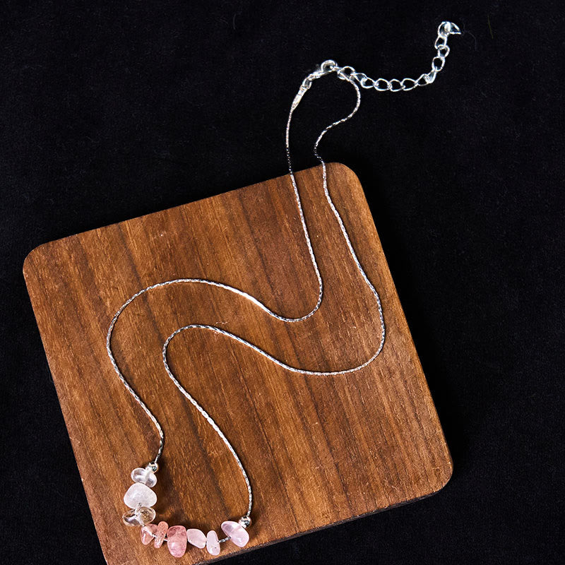 Buddha Stonesブラックオブシディアン スモーキークォーツ ガーネット アクアマリン ストロベリークォーツ ピンククリスタル ストレングスネックレスペンダント - image 23