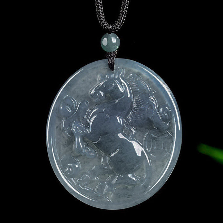 Buddha Stones午年翡翠 幸運 豊穣 ネックレス ペンダント - image 2