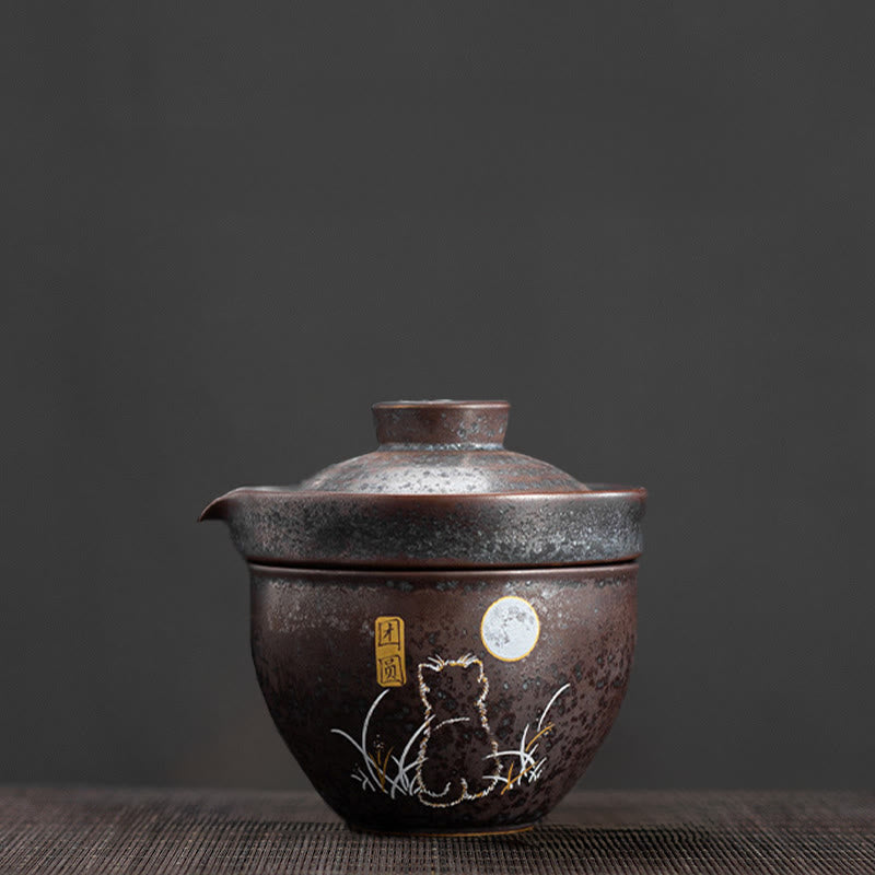 Buddha Stonesかわいい猫のティーカップカンフーティーカップ  - image 1