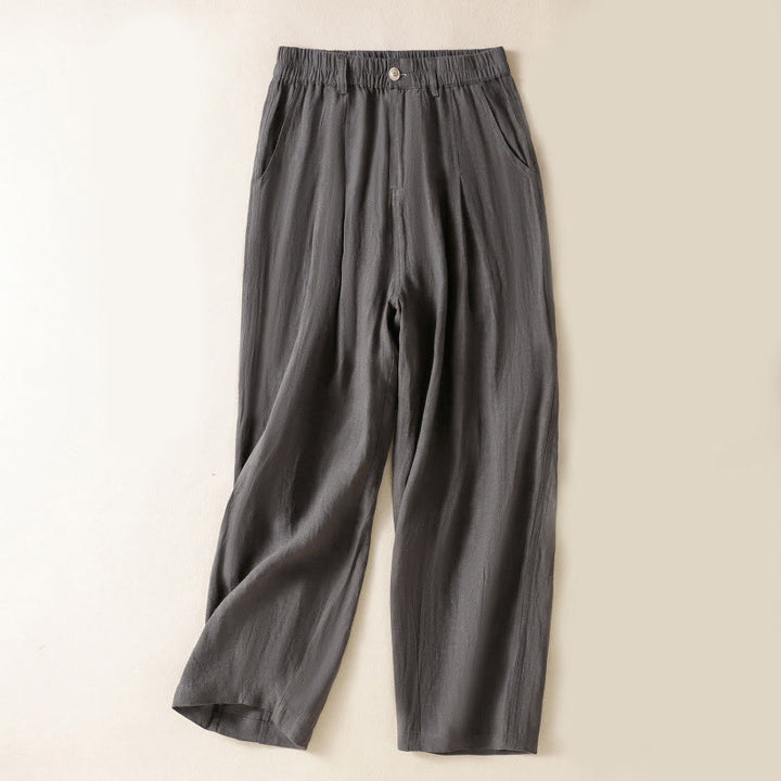 Buddha Stones夏用ボタンジッパーアンクル丈レディースパンツ ポケット付き - グレー - US8-10，UK/AU12-14，EU40-42 (2XL) - image 27