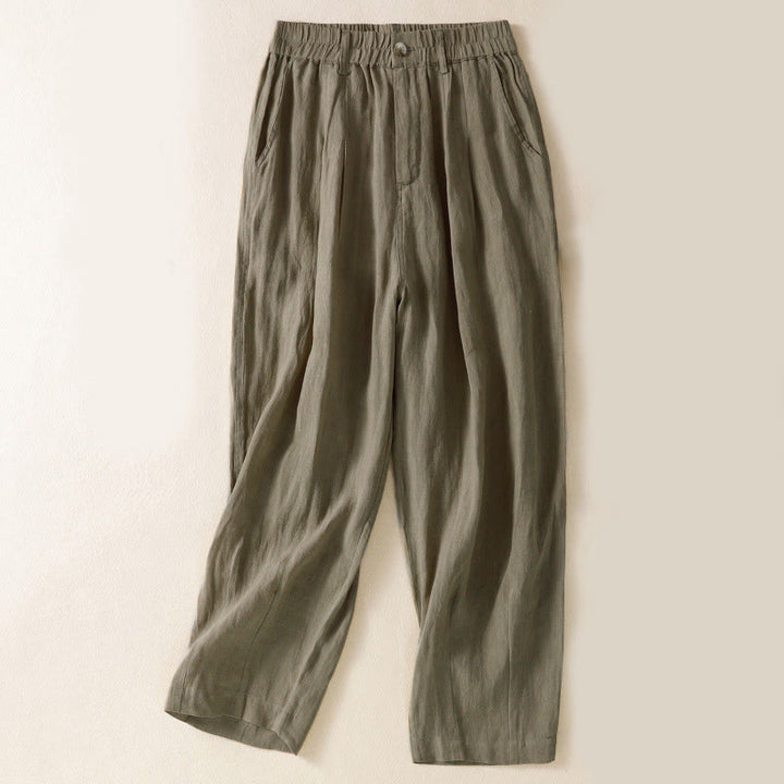 Buddha Stones夏用ボタンジッパーアンクル丈レディースパンツ ポケット付き - タン - US8-10，UK/AU12-14，EU40-42 (2XL) - image 21