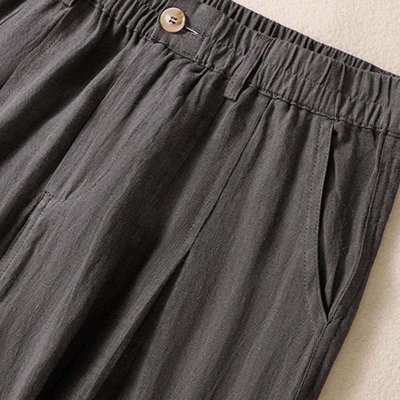 Buddha Stones夏用ボタンジッパーアンクル丈レディースパンツ ポケット付き - image 30