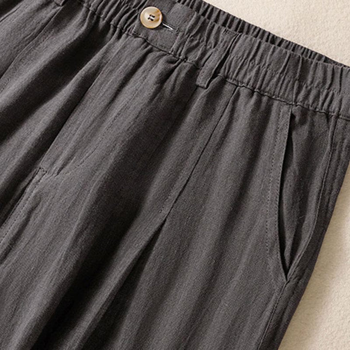 Buddha Stones夏用ボタンジッパーアンクル丈レディースパンツ ポケット付き - image 30