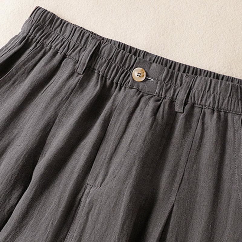 Buddha Stones夏用ボタンジッパーアンクル丈レディースパンツ ポケット付き - image 29