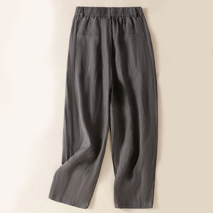 Buddha Stones夏用ボタンジッパーアンクル丈レディースパンツ ポケット付き - image 31