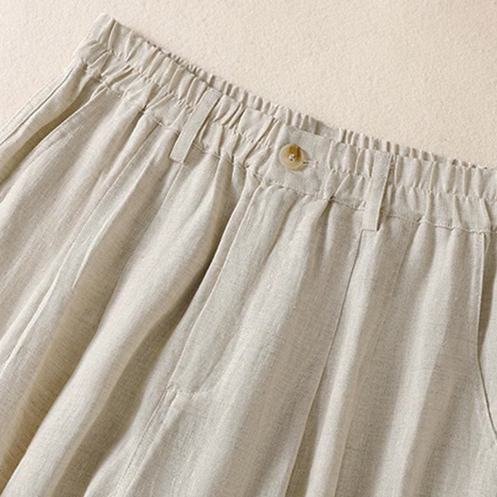 Buddha Stones夏用ボタンジッパーアンクル丈レディースパンツ ポケット付き - image 35