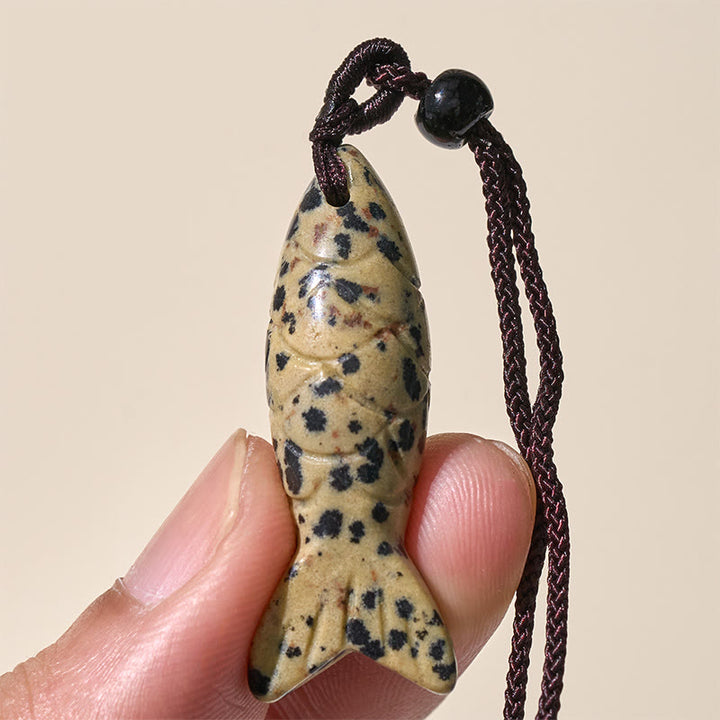 Buddha Stones彫刻鯉クリスタルインド瑪瑙アメジスト暖かさ豊かさネックレスペンダント - image 35