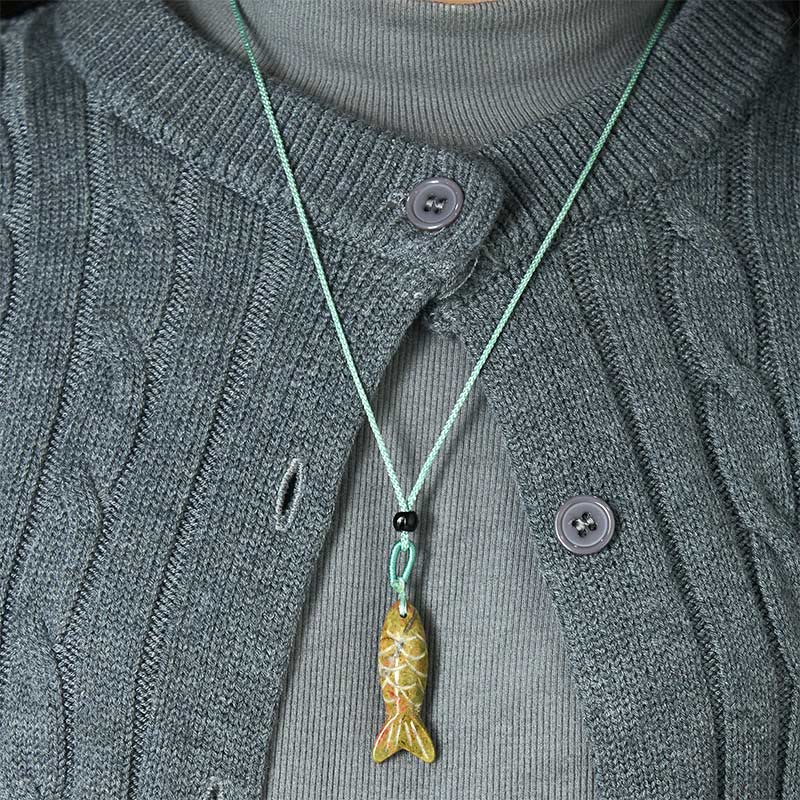 Buddha Stones彫刻鯉クリスタルインド瑪瑙アメジスト暖かさ豊かさネックレスペンダント - image 61