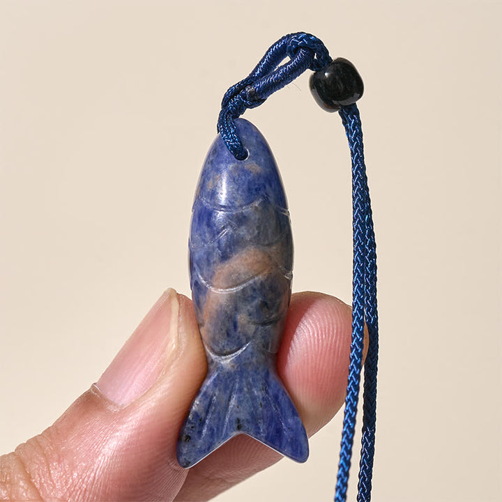 Buddha Stones彫刻鯉クリスタルインド瑪瑙アメジスト暖かさ豊かさネックレスペンダント - image 40