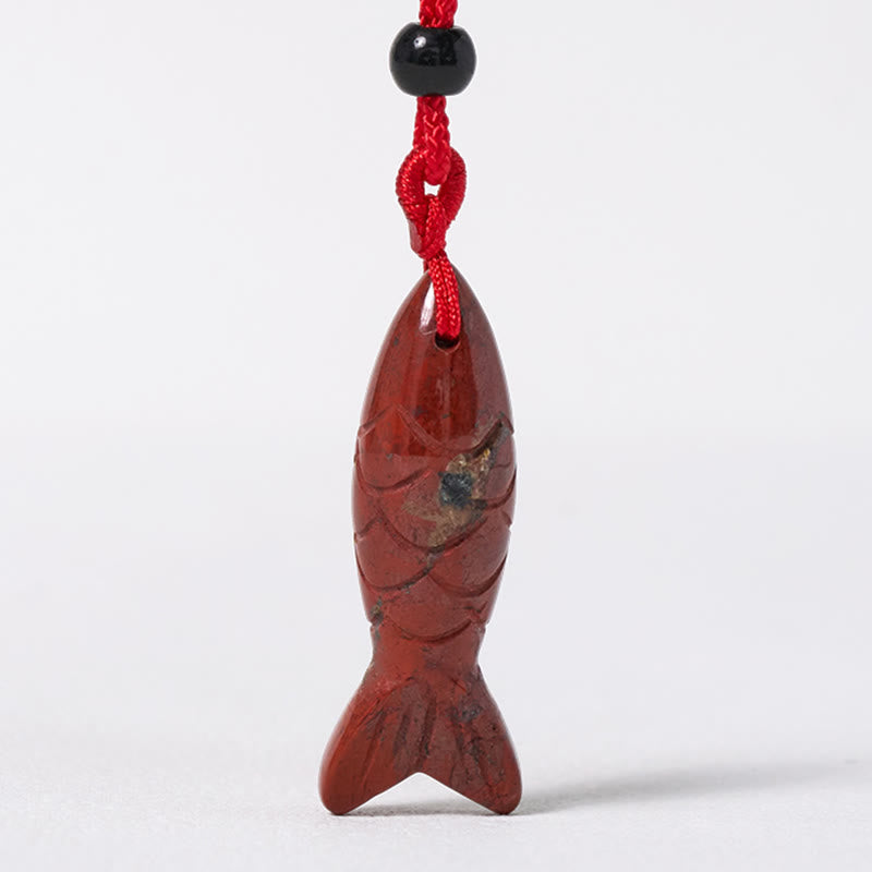 Buddha Stones彫刻鯉クリスタルインド瑪瑙アメジスト暖かさ豊かさネックレスペンダント - image 23