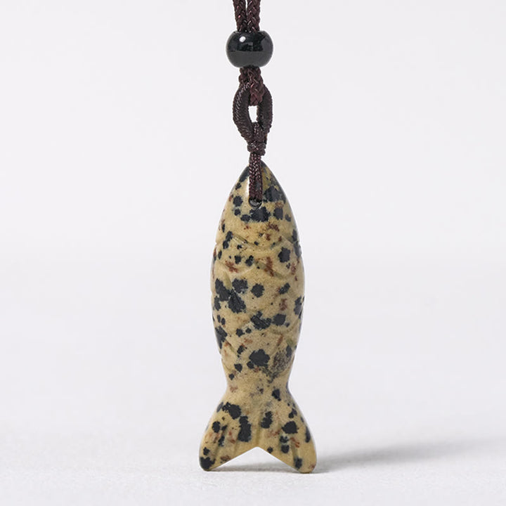 Buddha Stones彫刻鯉クリスタルインド瑪瑙アメジスト暖かさ豊かさネックレスペンダント - image 34