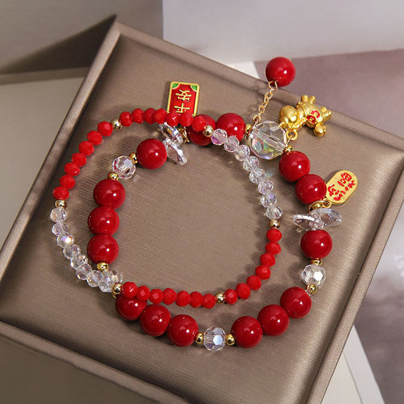 Buddha Stones午年インゴット豊かさのブレスレット - image 1