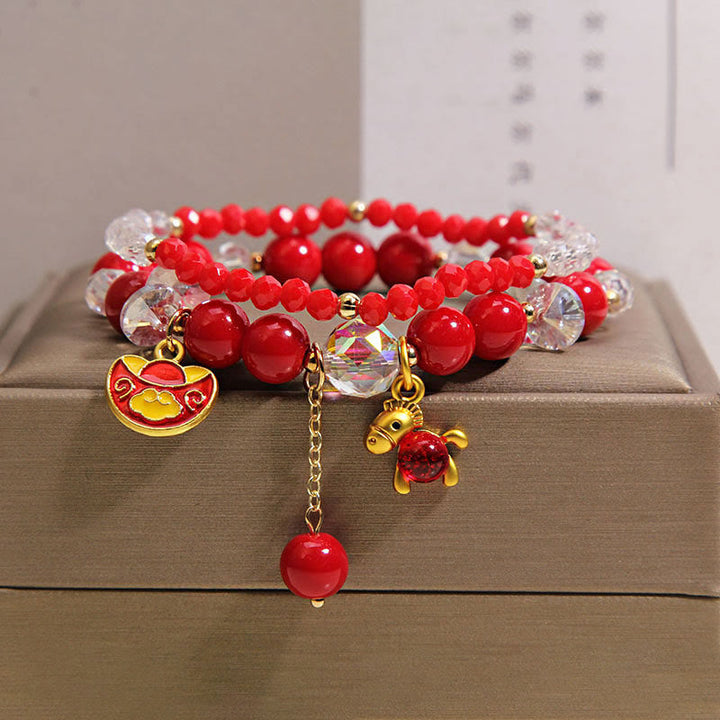 Buddha Stones午年インゴット豊かさのブレスレット - インゴットホース（手首周り：14～15cm） - image 3