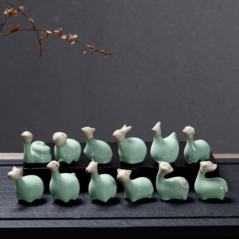 Buddha Stones十二支 陶器 ティーペット ホームデコレーション - image 1