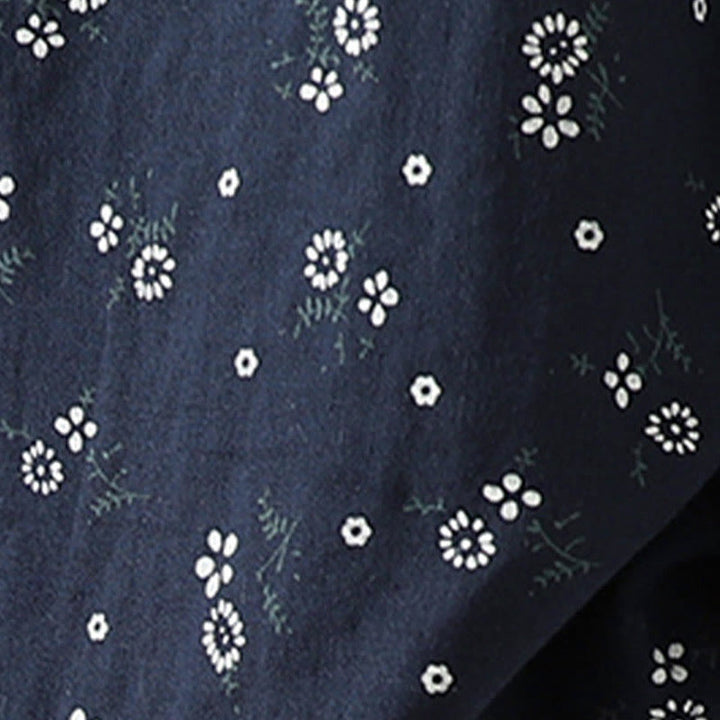 Buddha Stones秋 小花柄 ボタンダウンデザイン 長袖 レディース コットンシャツ - image 10