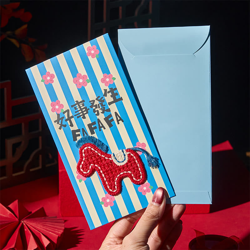 Buddha Stones午年 2026 新年 刺繍 幸運 祝福 6枚入り 中国製 赤封筒 - image 16