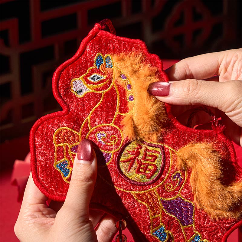 Buddha Stones、馬年2026年新年福文字タッセル刺繍、中国の赤い封筒 - image 5