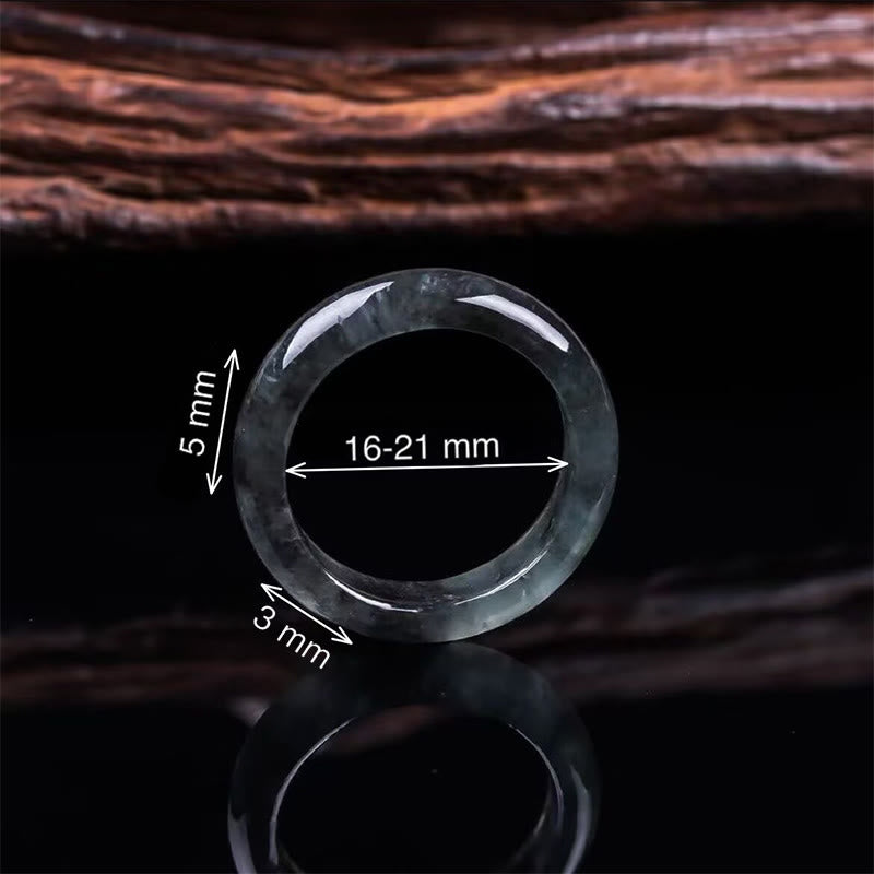 Buddha Stones 翡翠の豊かさと幸運の豊かさの指輪 - image 2