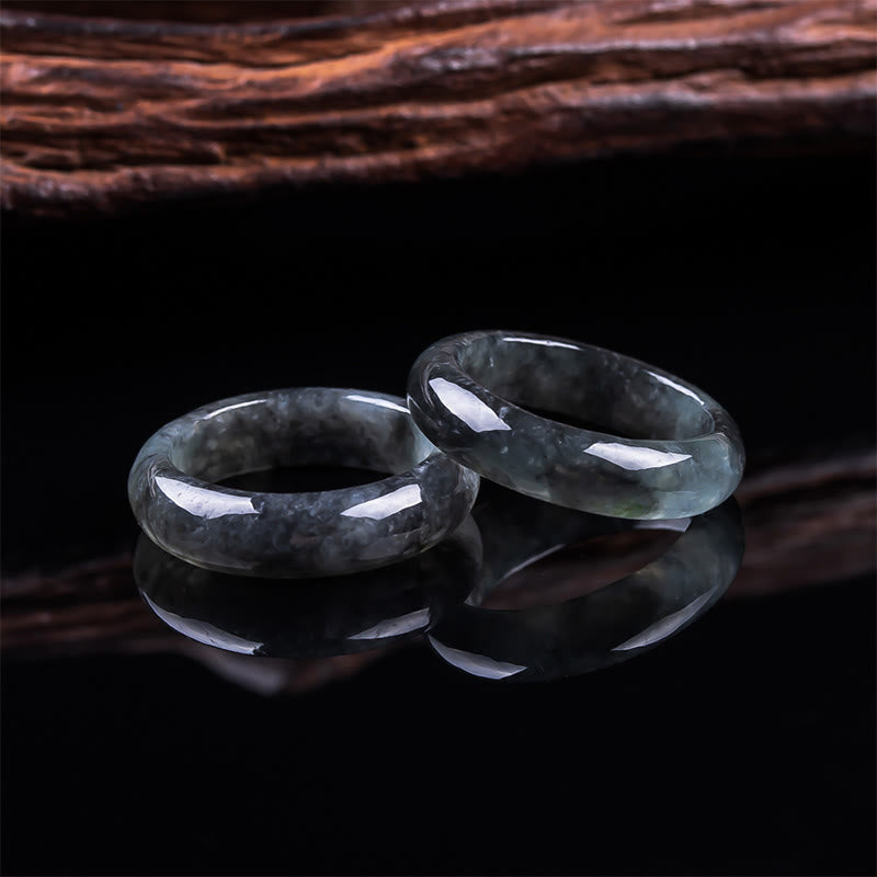 Buddha Stones 翡翠の豊かさと幸運の豊かさの指輪 - image 0