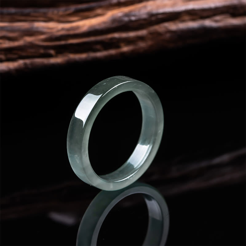 Buddha Stones 翡翠の豊かさと豊かさリング。複数のサイズをご用意しております。 - ジェイド - 21mm - image 0