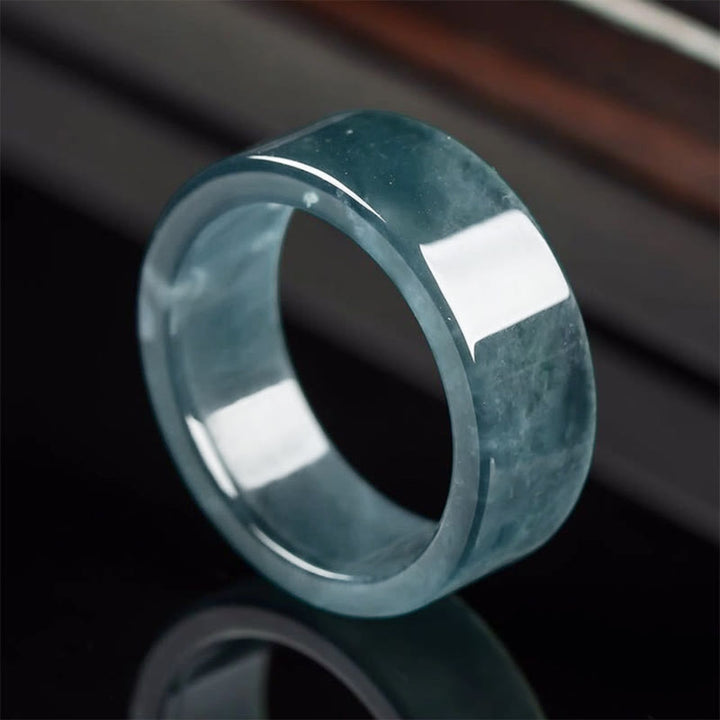 Buddha Stones 翡翠の幸運と豊穣の豊かさの指輪 - 翡翠（20.2mm） - image 0