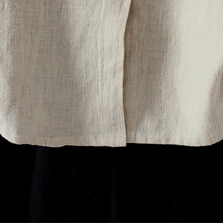 Buddha Stones 秋冬 無地 クルーネック カラフル ボタンダウンデザイン レディース コットン 長袖シャツ - image 12