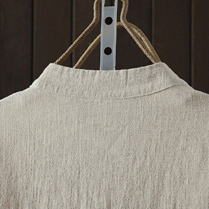 Buddha Stones 秋冬 無地 クルーネック カラフル ボタンダウンデザイン レディース コットン 長袖シャツ - image 8