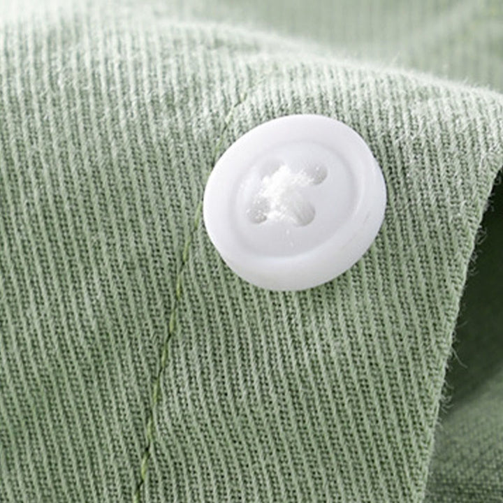 Buddha Stones 夏用ボタンダウンシャツ 装飾ポケット2つ付き メンズ 半袖 コットンシャツ - image 10