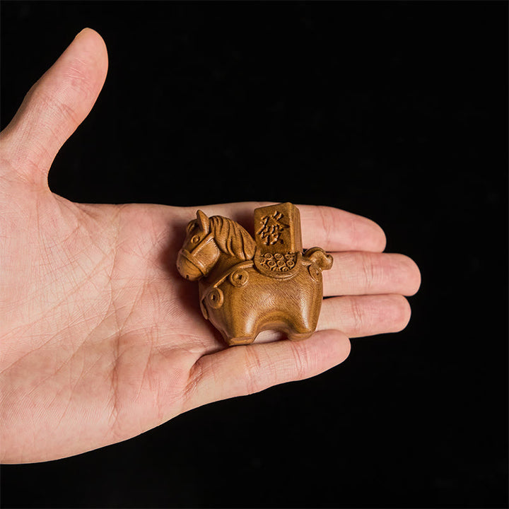 Buddha Stones午年 金持ちになる 緑白檀小葉紫檀菩提樹 動物 ポジティブな装飾 - image 5