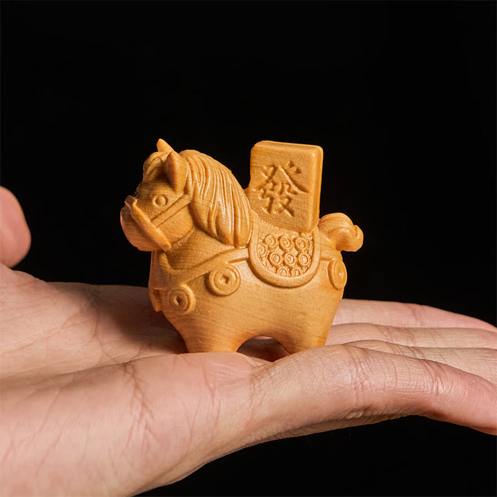 Buddha Stones午年 金持ちになる 緑白檀小葉紫檀菩提樹 動物 ポジティブな装飾 - image 12