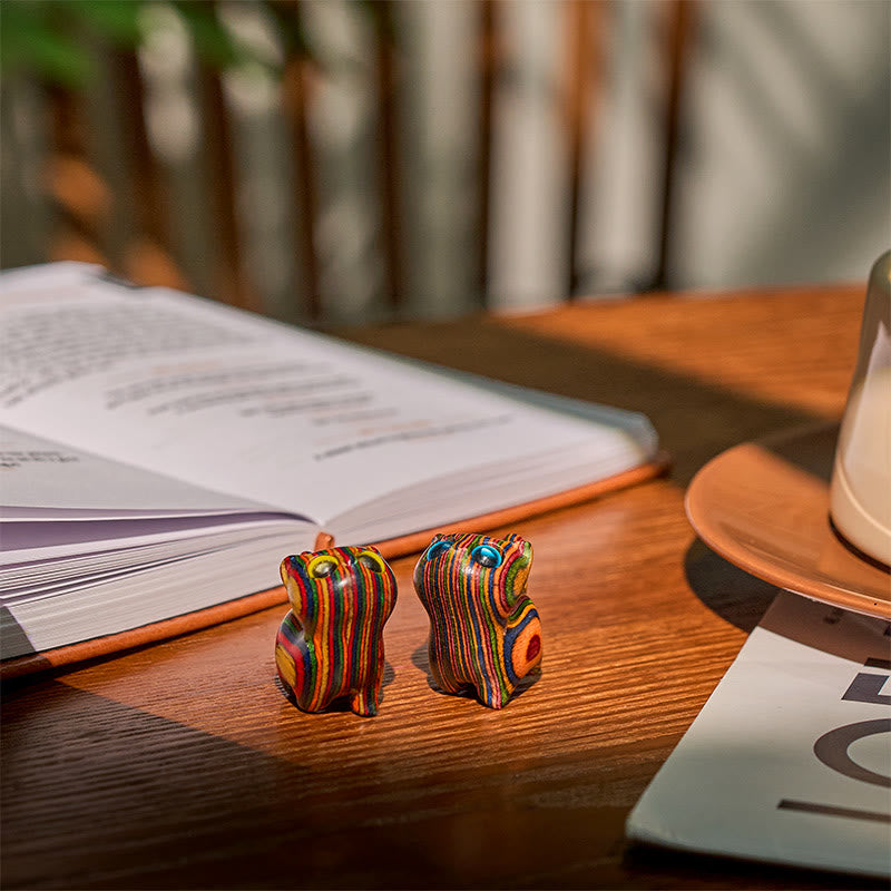 かわいい子猫のレインボーユーカリ彫刻のBuddha Stonesのストレス軽減装飾 - image 13