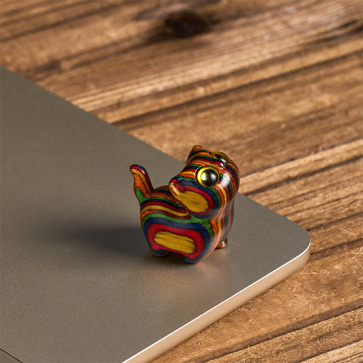 かわいい子猫のレインボーユーカリ彫刻のBuddha Stonesのストレス軽減装飾 - image 9