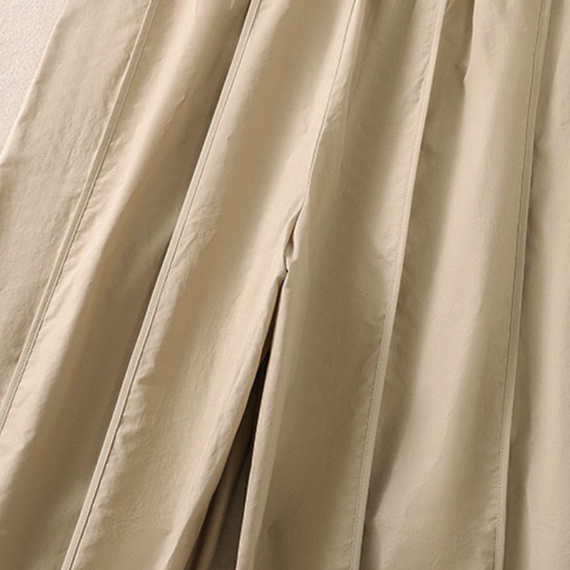 Buddha Stones 夏用シンプル無地ハイウエストプリーツレディースハーレムパンツ（ポケット付き） - image 17