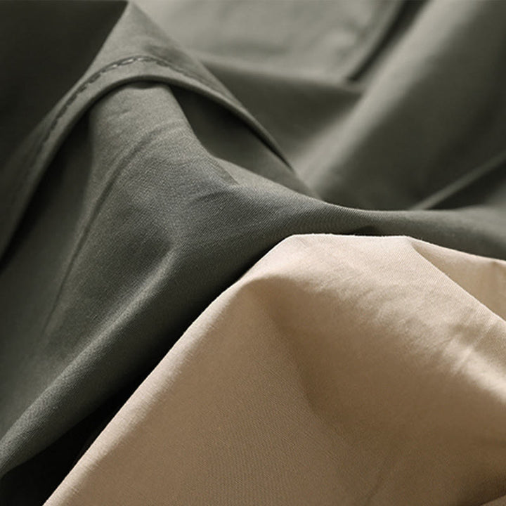 Buddha Stones 夏用シンプル無地ハイウエストプリーツレディースハーレムパンツ（ポケット付き） - image 23