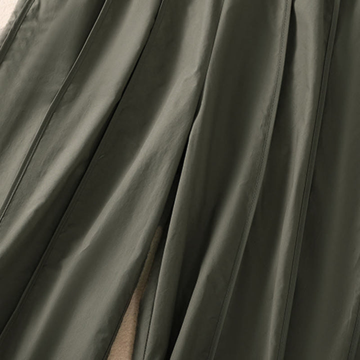 Buddha Stones 夏用シンプル無地ハイウエストプリーツレディースハーレムパンツ（ポケット付き） - image 7