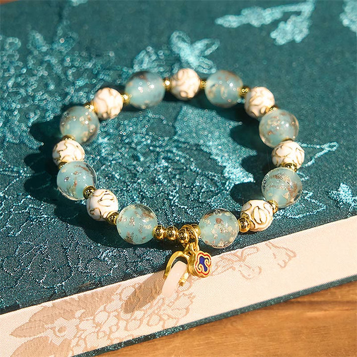 Buddha Stonesブルーリウリガラス祝福ブレスレット - image 3