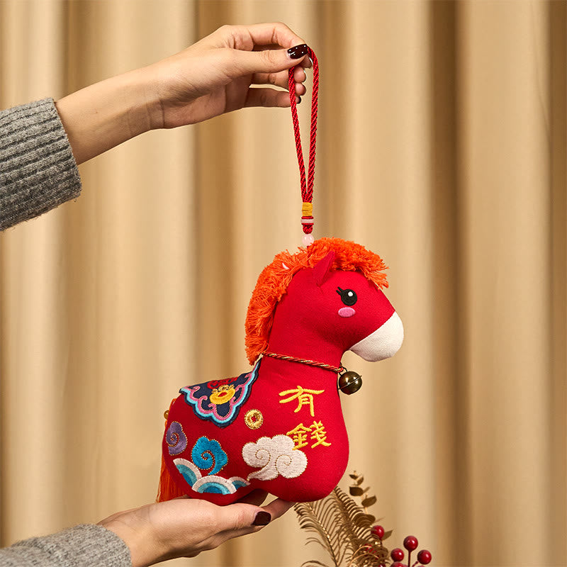 Buddha Stones午年 銅製赤紐福文字 刺繍豊かさ家の装飾 - image 10