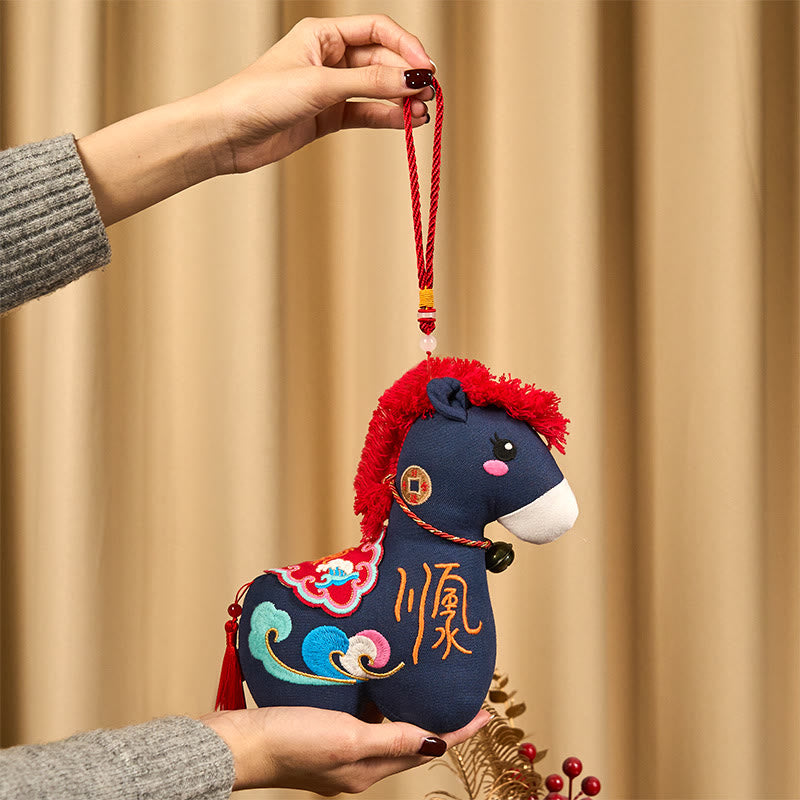 Buddha Stones午年 銅製赤紐福文字 刺繍豊かさ家の装飾 - image 23