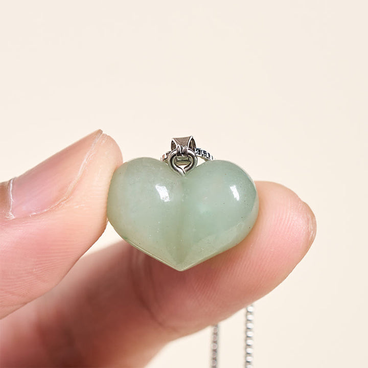 Buddha Stonesハートデザインアメジストトパーズピンククリスタルオパールタイガーアイホワイトクリスタルレッドジャスパーアマゾナイトグリーンアベンチュリンブラックオブシディアンシトリンバランスネックレスペンダント - image 37